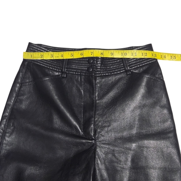 Aritzia Wilfred Melina black faux leather straight-leg pants. Womens US 2 - Picture 4 of 11